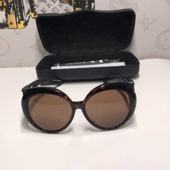 New Authentic Balenciaga Tortoise Shell Sunglasses BB0024SA 001 main image 13